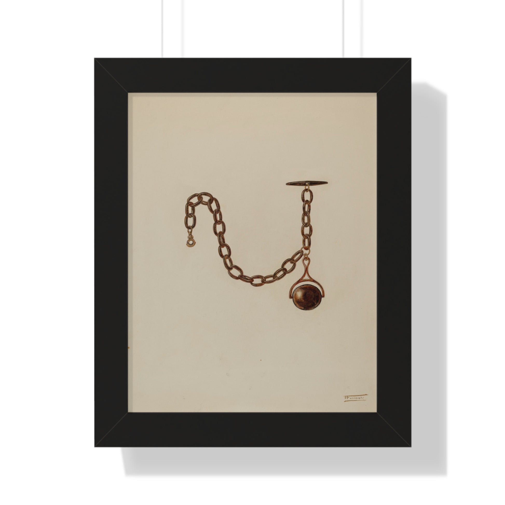 Frank Fumagalli / Watch Chain / c. 1939 - Framed Museum Quality Matte-Print by VELOCE