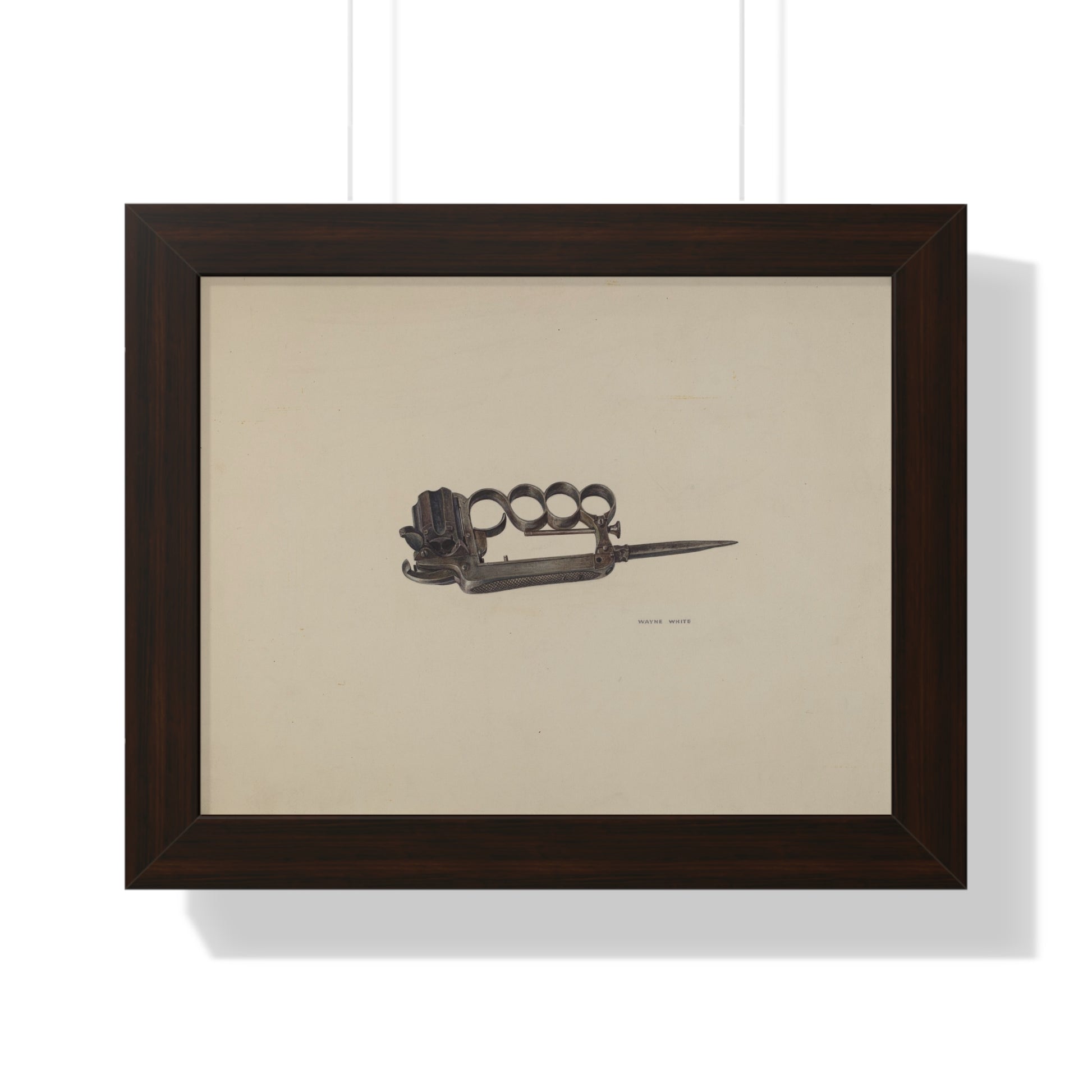 Wayne White / Apache Gun / 1935/1942 Framed Museum Quality Print by VELOCE