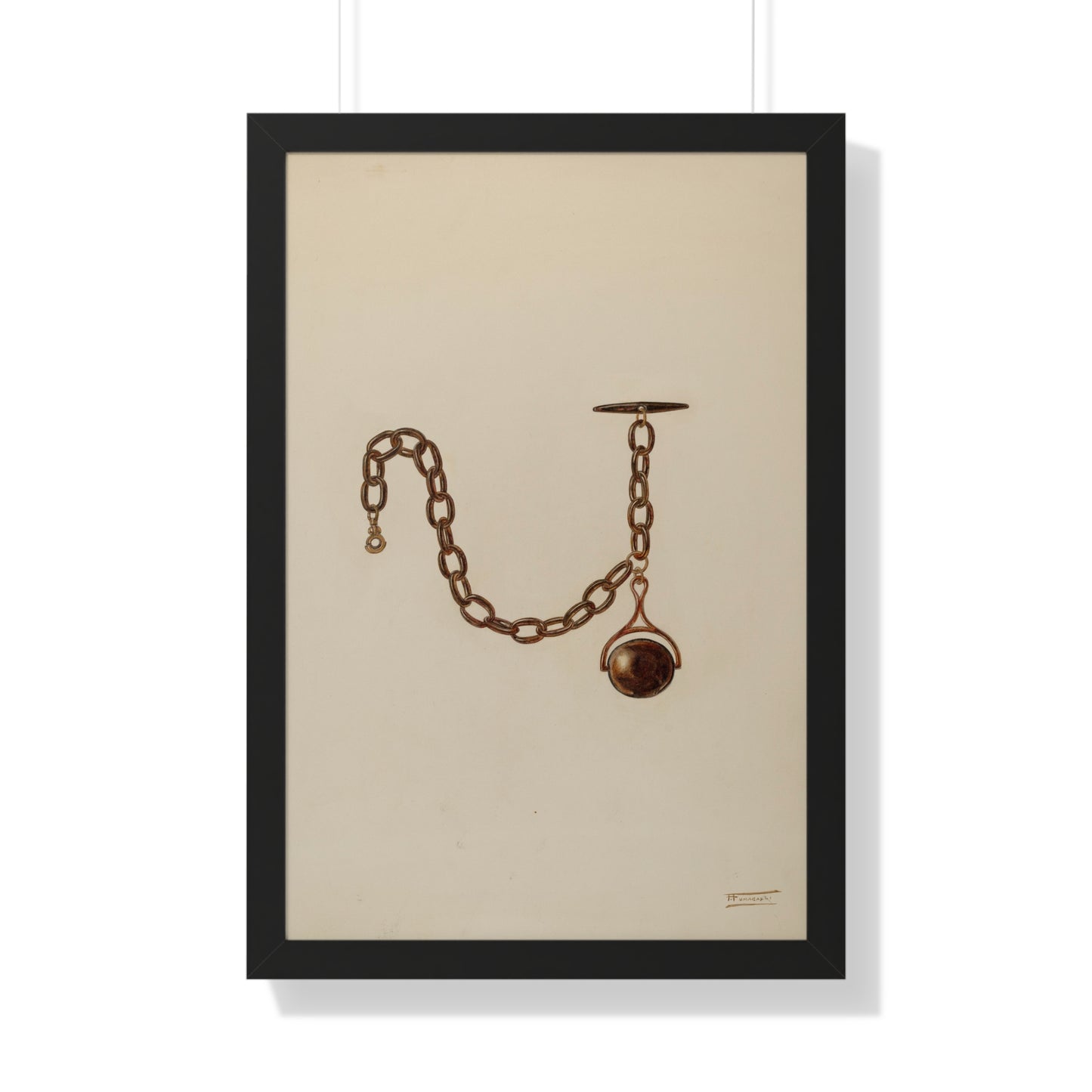Frank Fumagalli / Watch Chain / c. 1939 - Framed Museum Quality Matte-Print