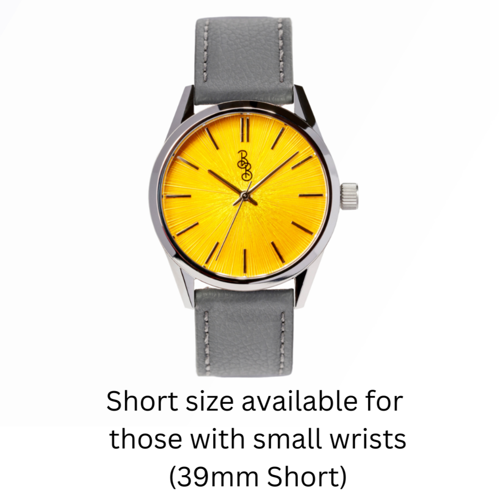 Yellow Sunburst Watch. The Beyond Boring Watch Co.