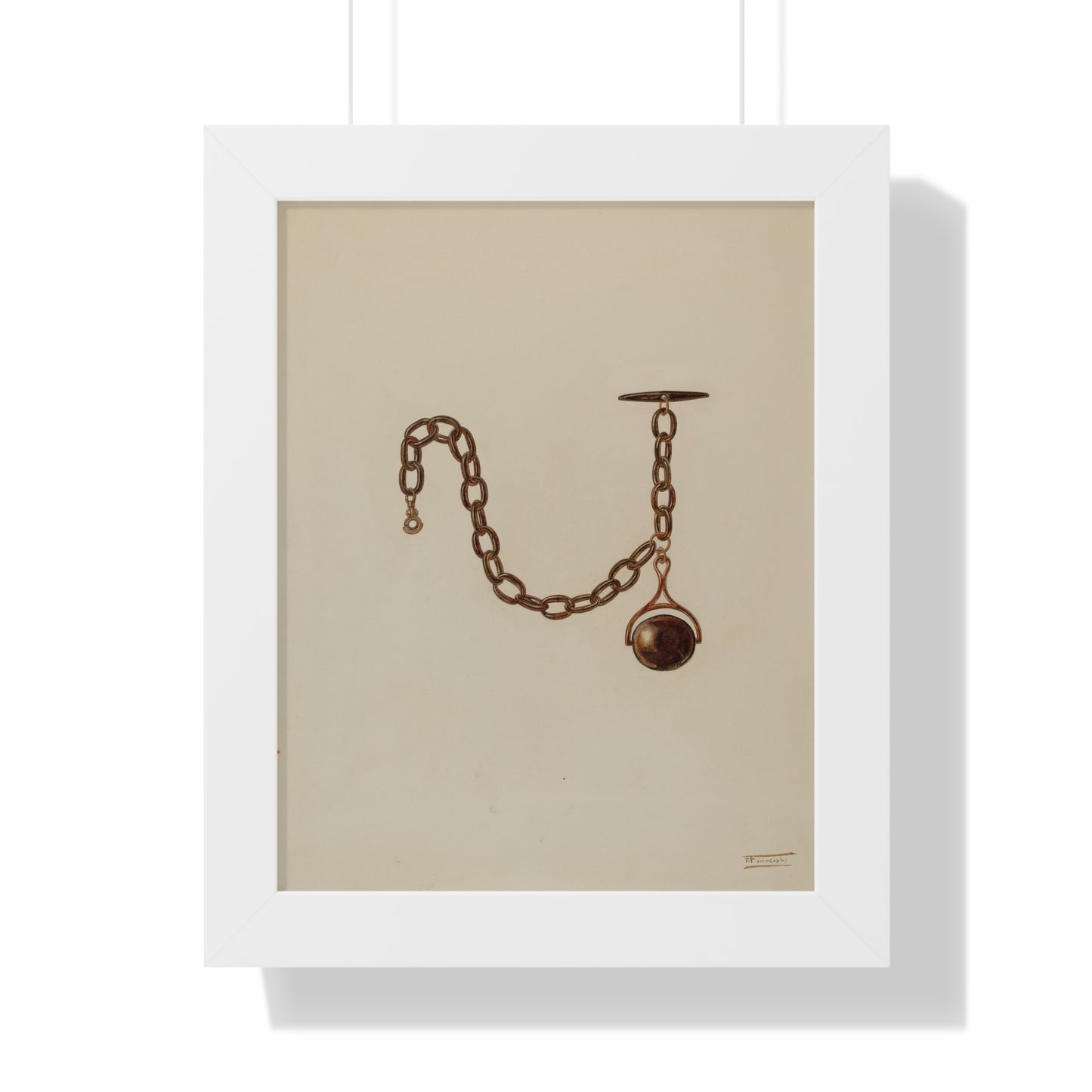 Frank Fumagalli / Watch Chain / c. 1939 - Framed Museum Quality Matte-Print