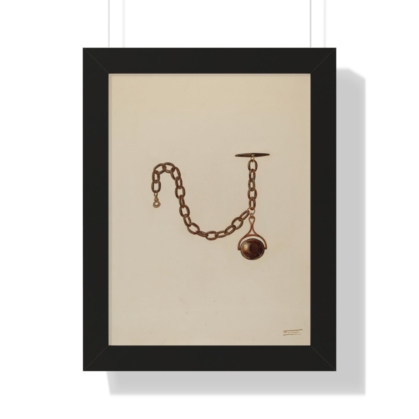 Frank Fumagalli / Watch Chain / c. 1939 - Framed Museum Quality Matte-Print
