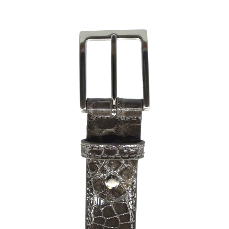 Taupe Alligator Belt With Italian Hardware 1.5 Inch