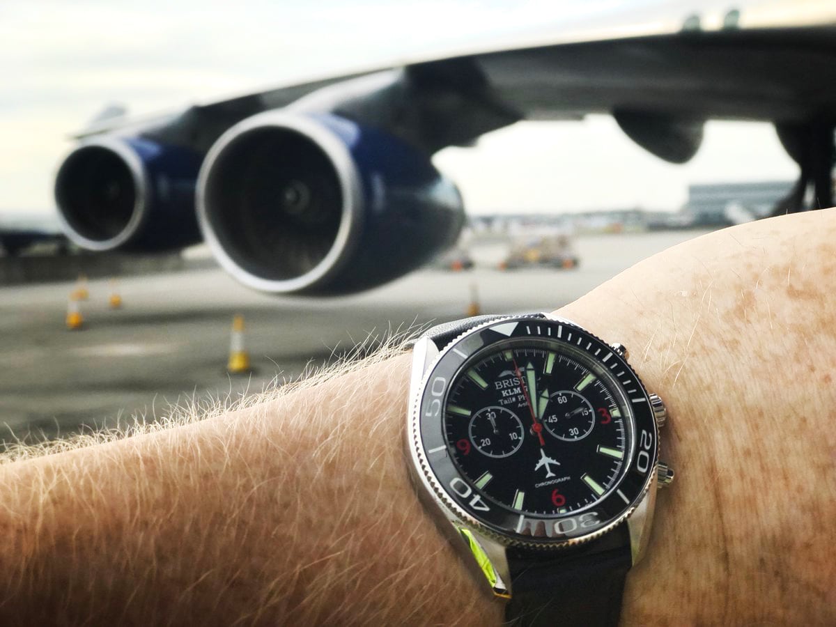 747 Tribute - Stainless Steel, Black Dial by Bristol Aviator Watches