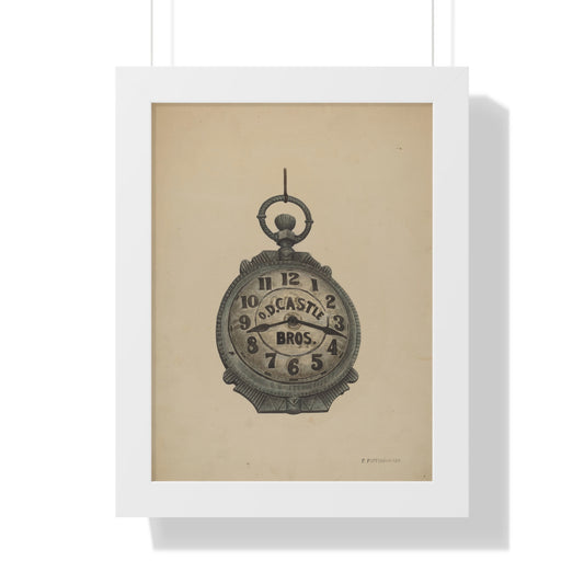 Paul Poffinbarger / Jewelers Sign Watch / c. 1940 - Framed Museum Quality Matte-Print by VELOCE