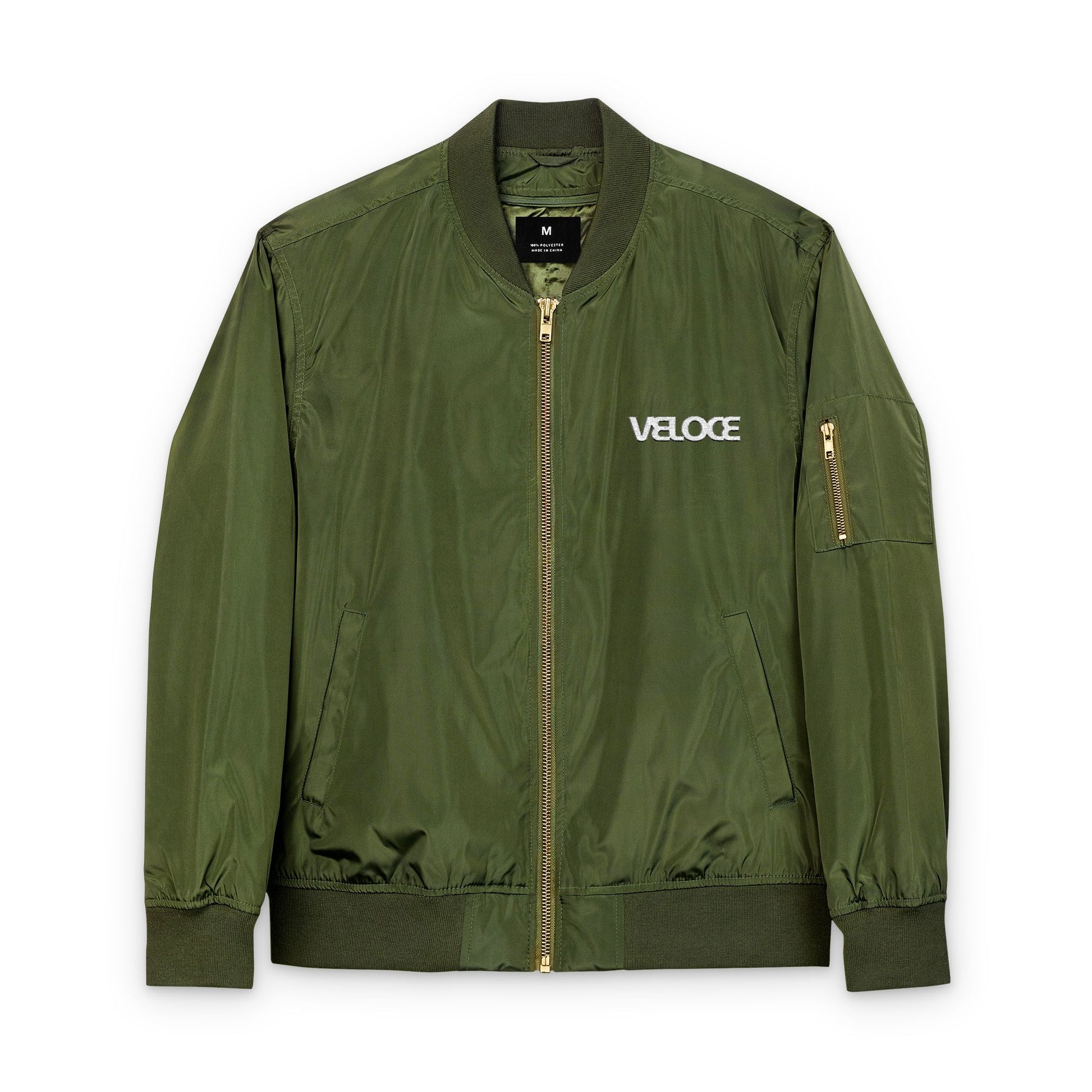 Recycled Bomber Jacket VELOCE Embroidery by VELOCE