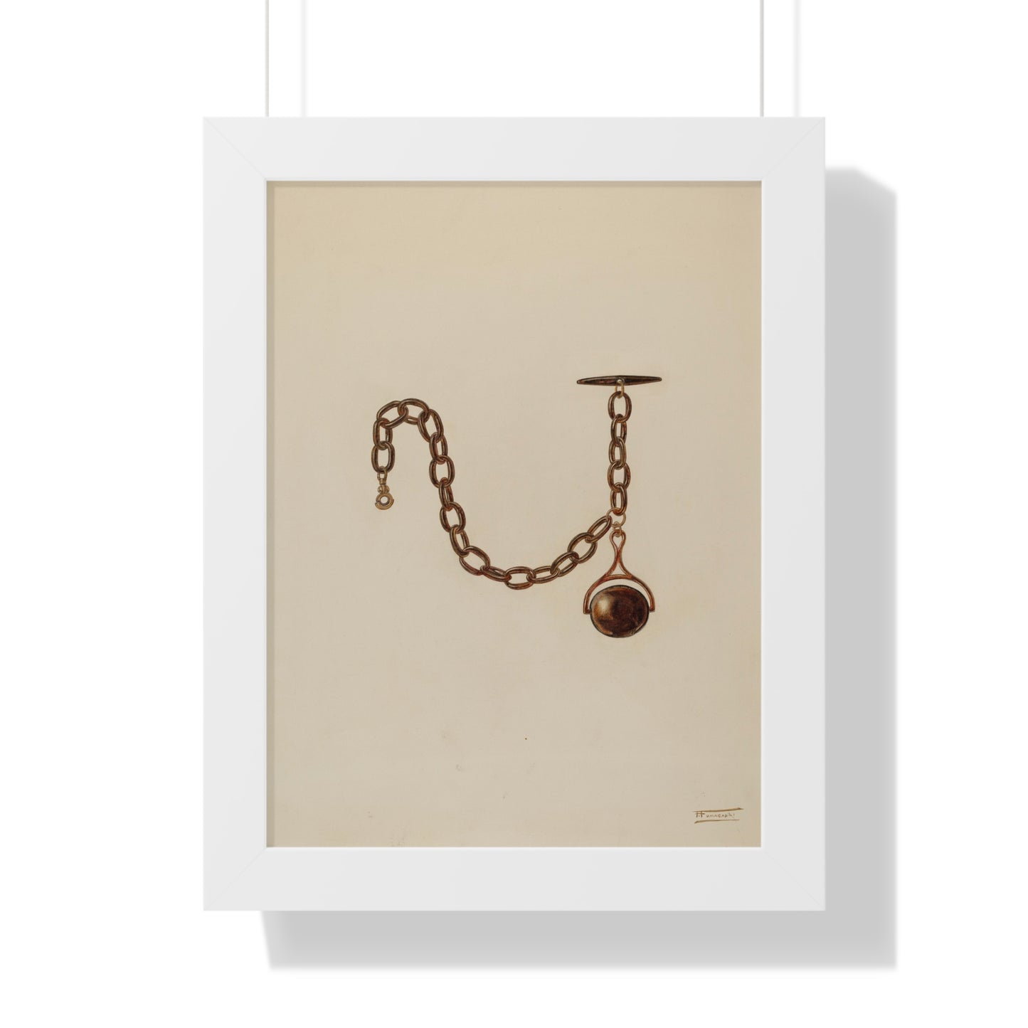 Frank Fumagalli / Watch Chain / c. 1939 - Framed Museum Quality Matte-Print