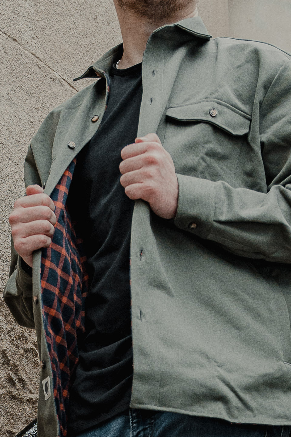 Olive Lined Yukon Flannel Shirt Jacket For Cold Weather
