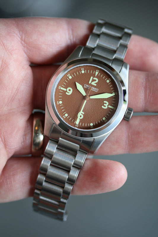 P-40 A-11 Mocha Mousse Mechanical Pilot Watch by Cincinnati Watch Company