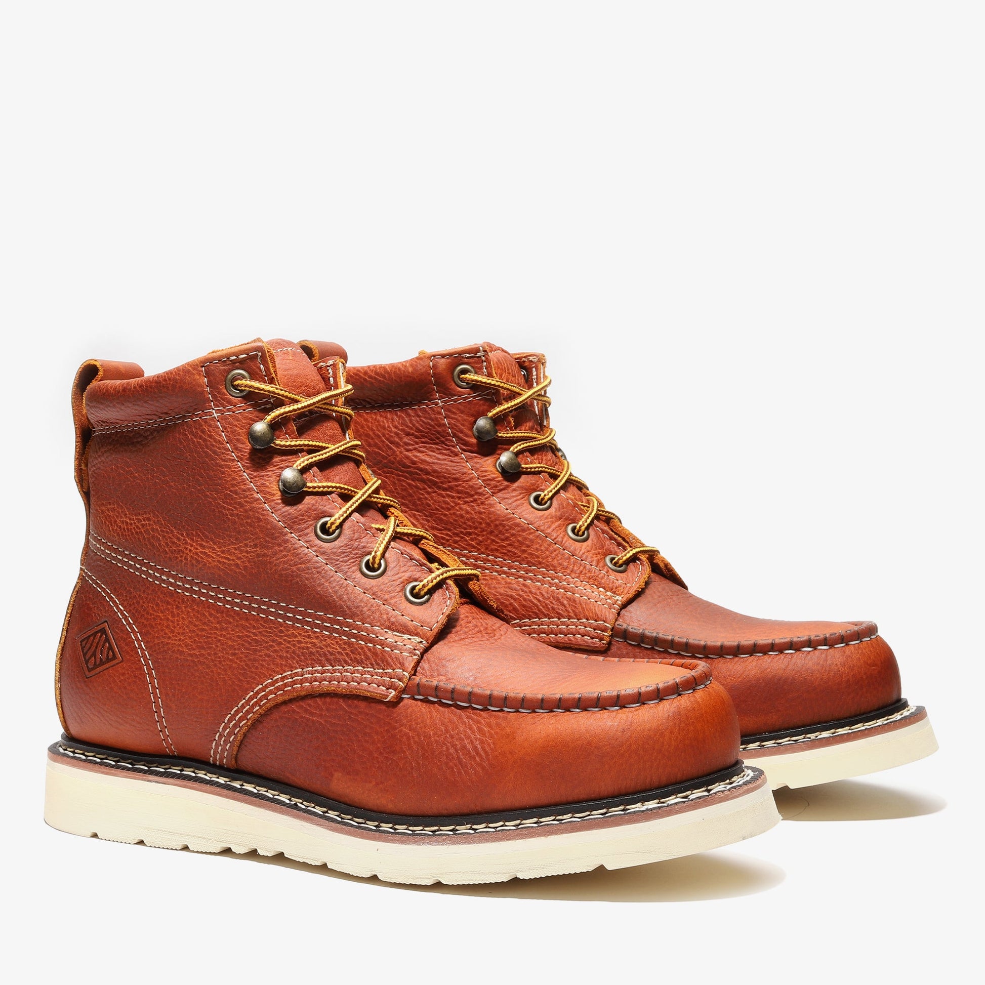 FRONTIER CLASSIC 6" MOC TOE (STEEL TOE) GOLDEN BROWN by Bonanza Boots