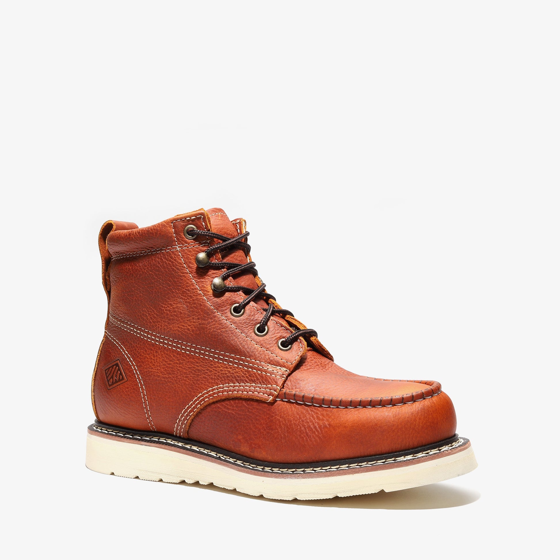 FRONTIER CLASSIC 6" MOC TOE (STEEL TOE) GOLDEN BROWN by Bonanza Boots