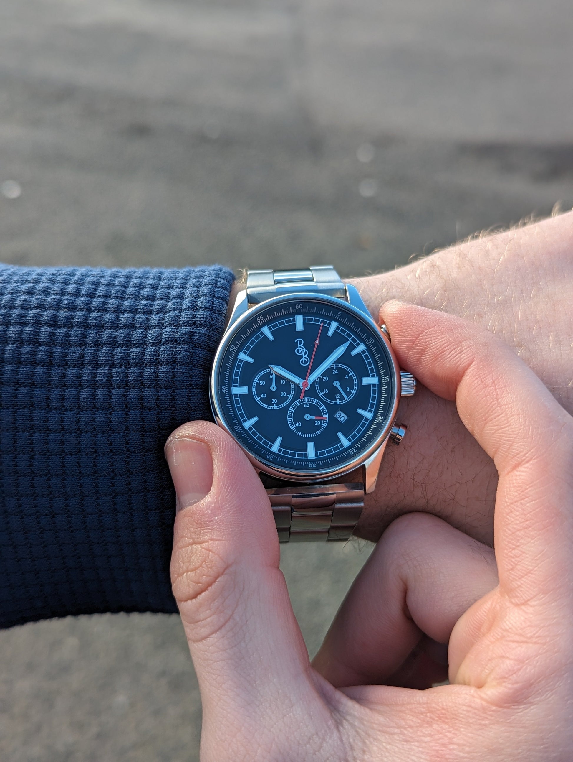 Black Sport Chronograph by The Beyond Boring Watch Company