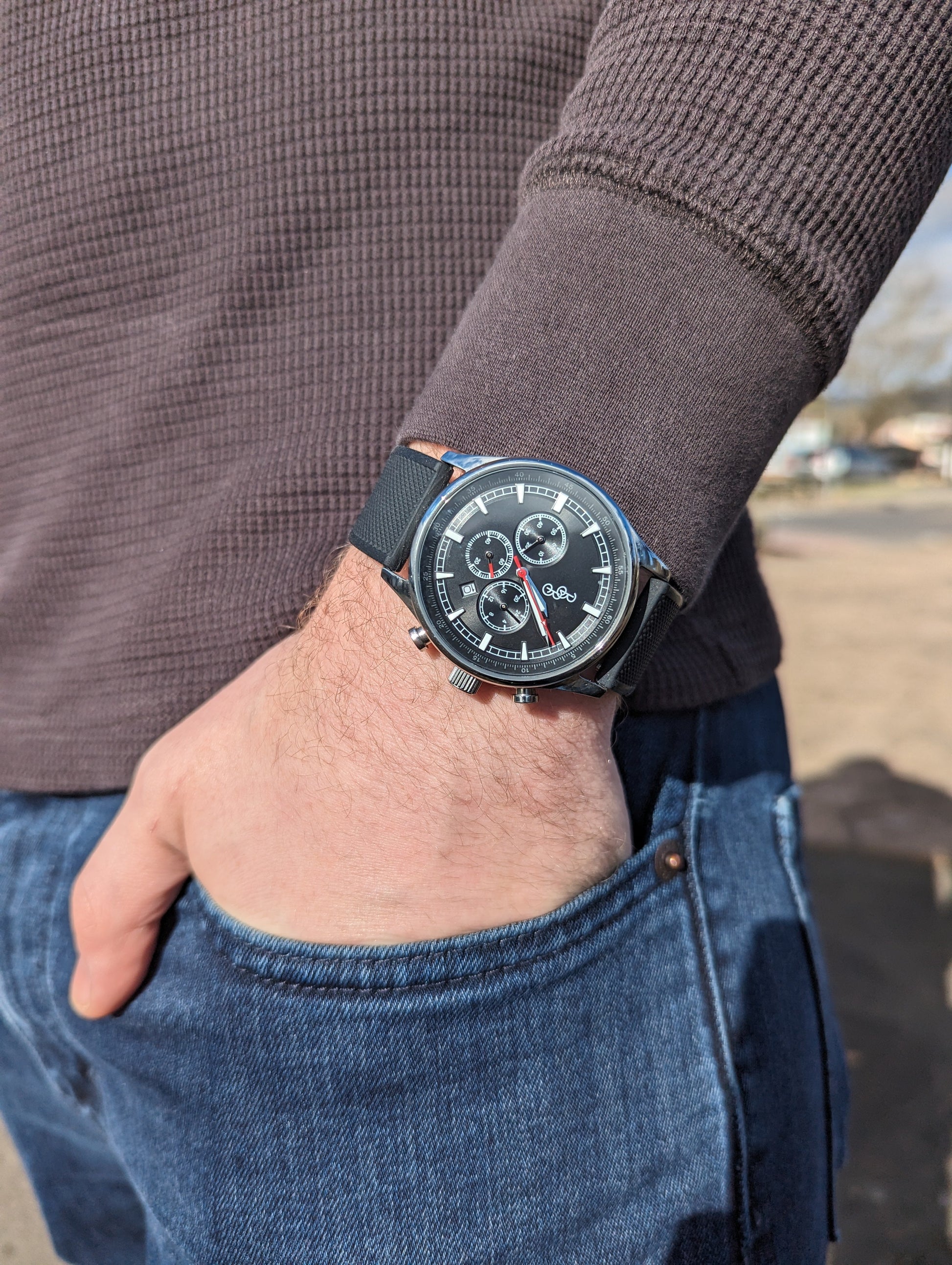 Black Sport Chronograph by The Beyond Boring Watch Company