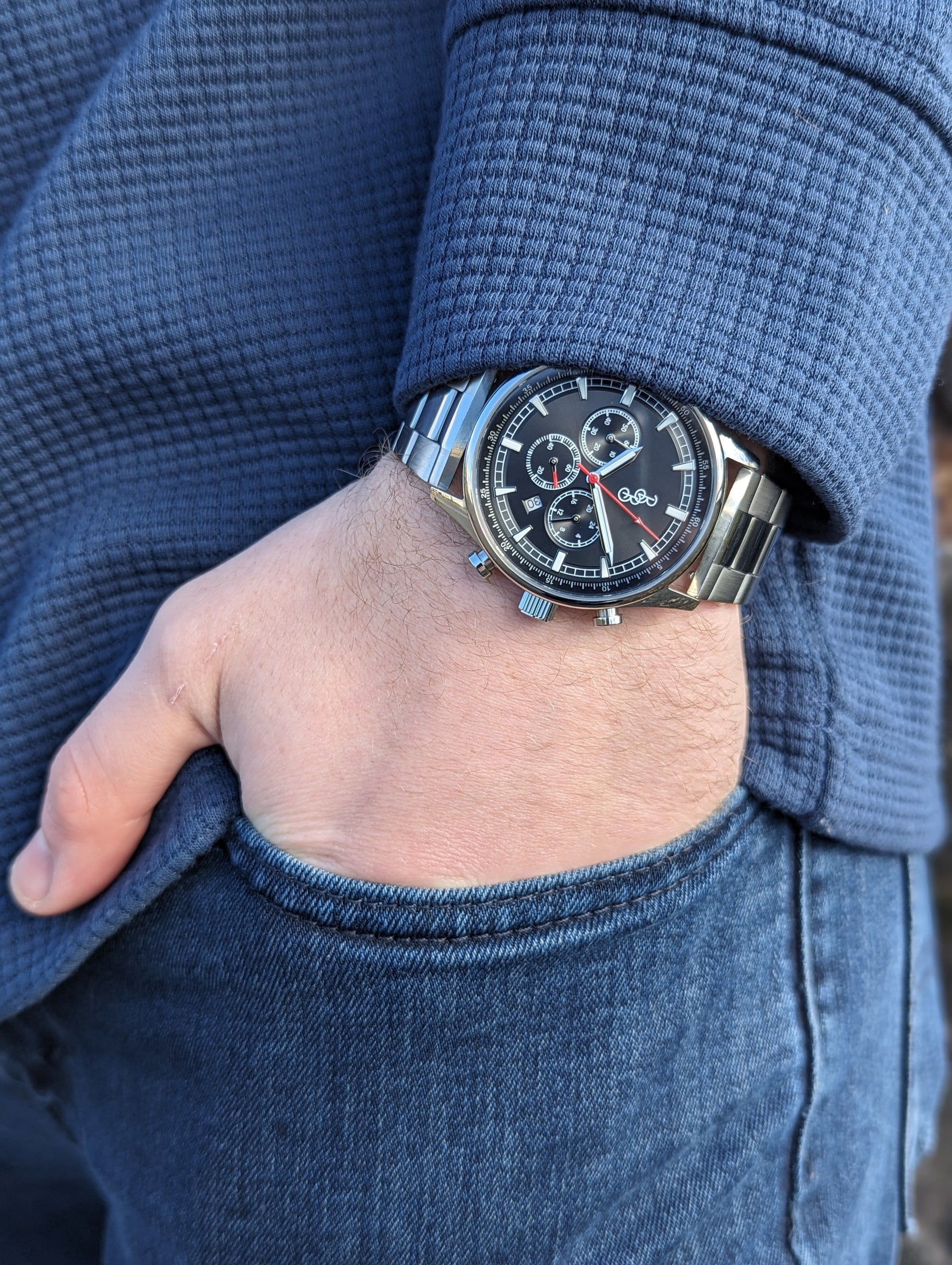 Black Sport Chronograph by The Beyond Boring Watch Company