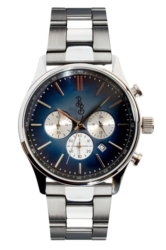 Blue Retro Chronograph by The Beyond Boring Watch Company