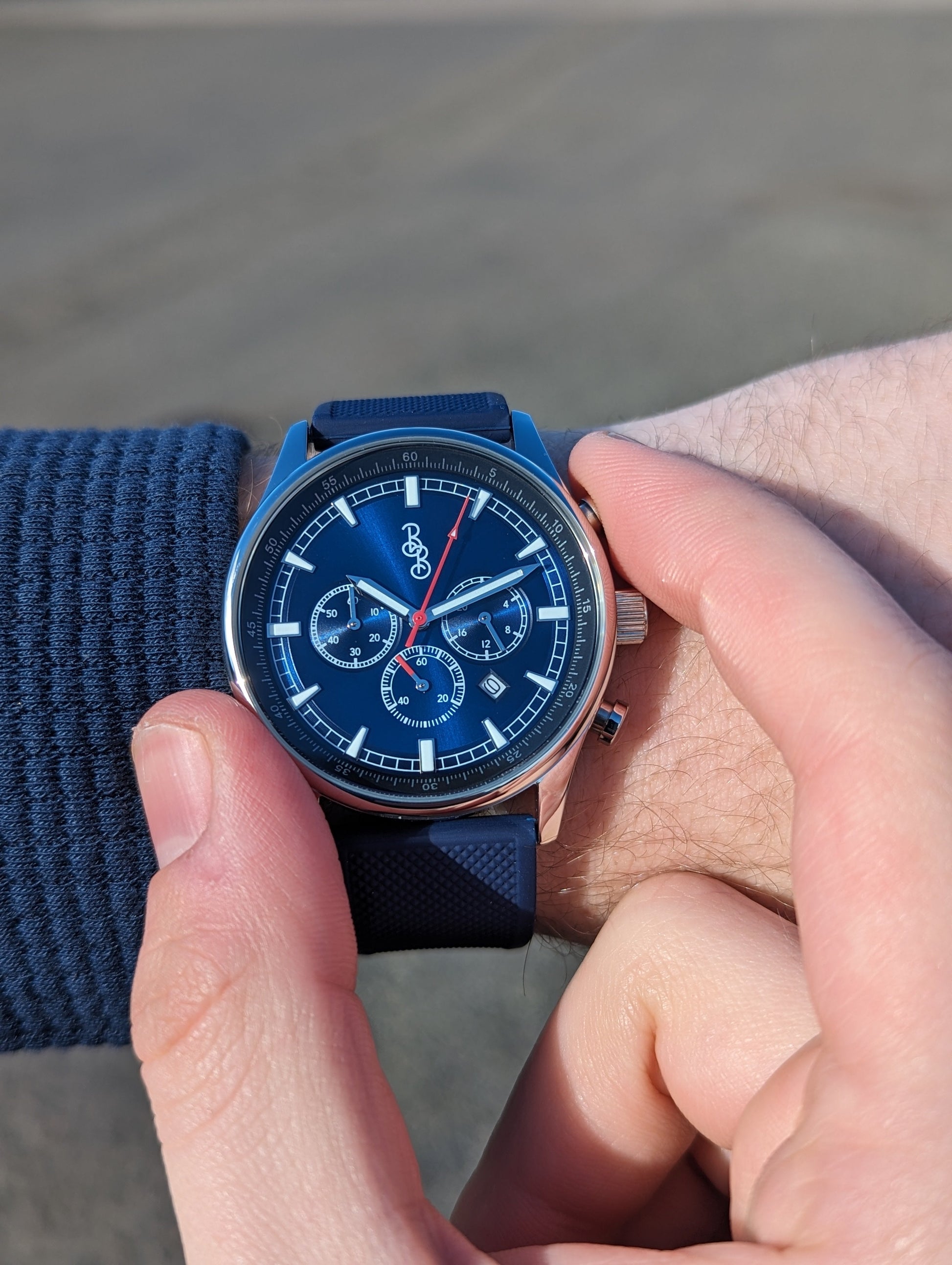 Blue Sport Chronograph by The Beyond Boring Watch Company