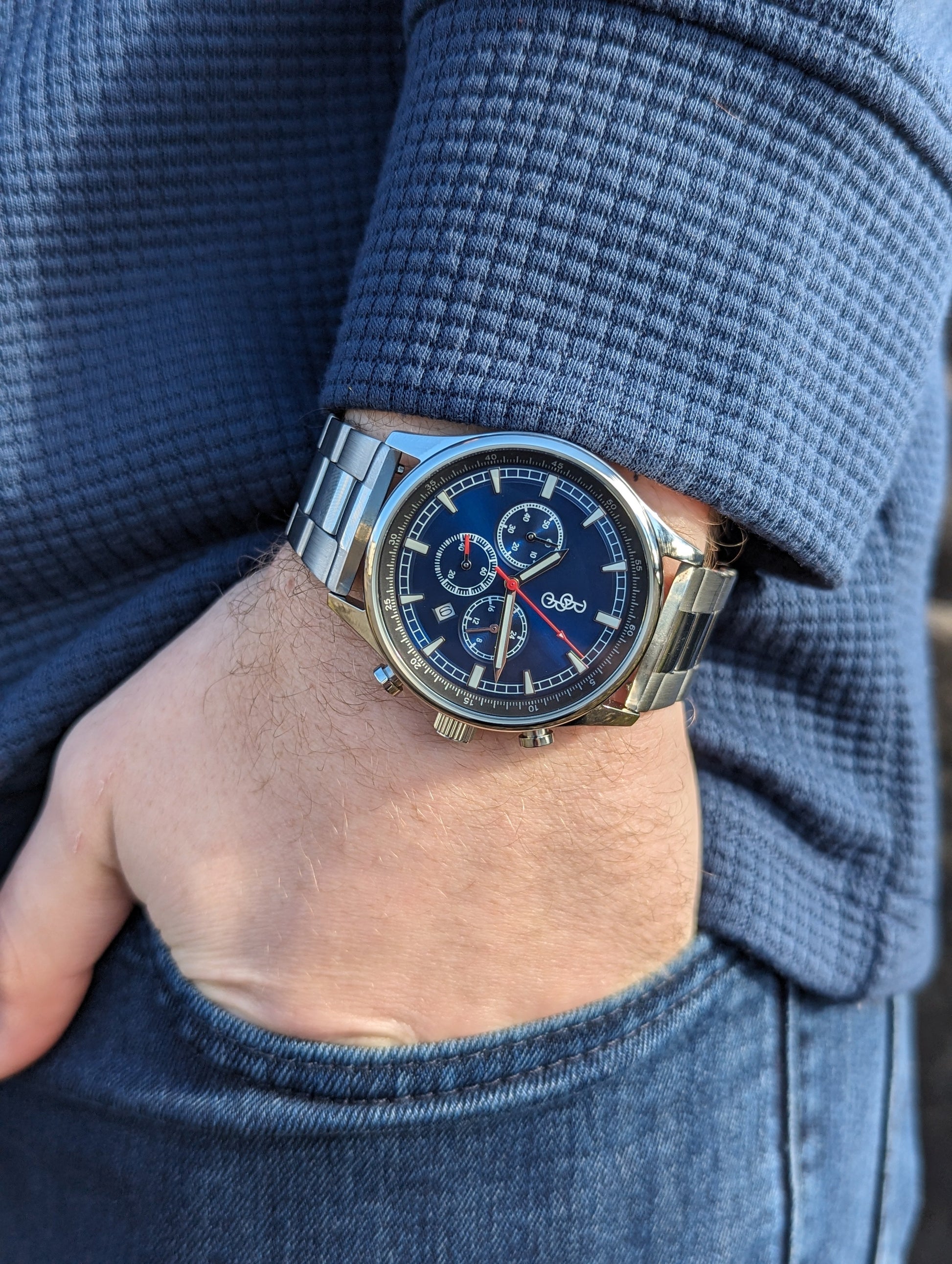 Blue Sport Chronograph by The Beyond Boring Watch Company