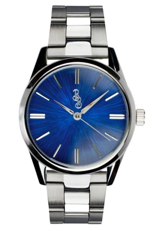 Blue Sunburst Watch by The Beyond Boring Watch Company