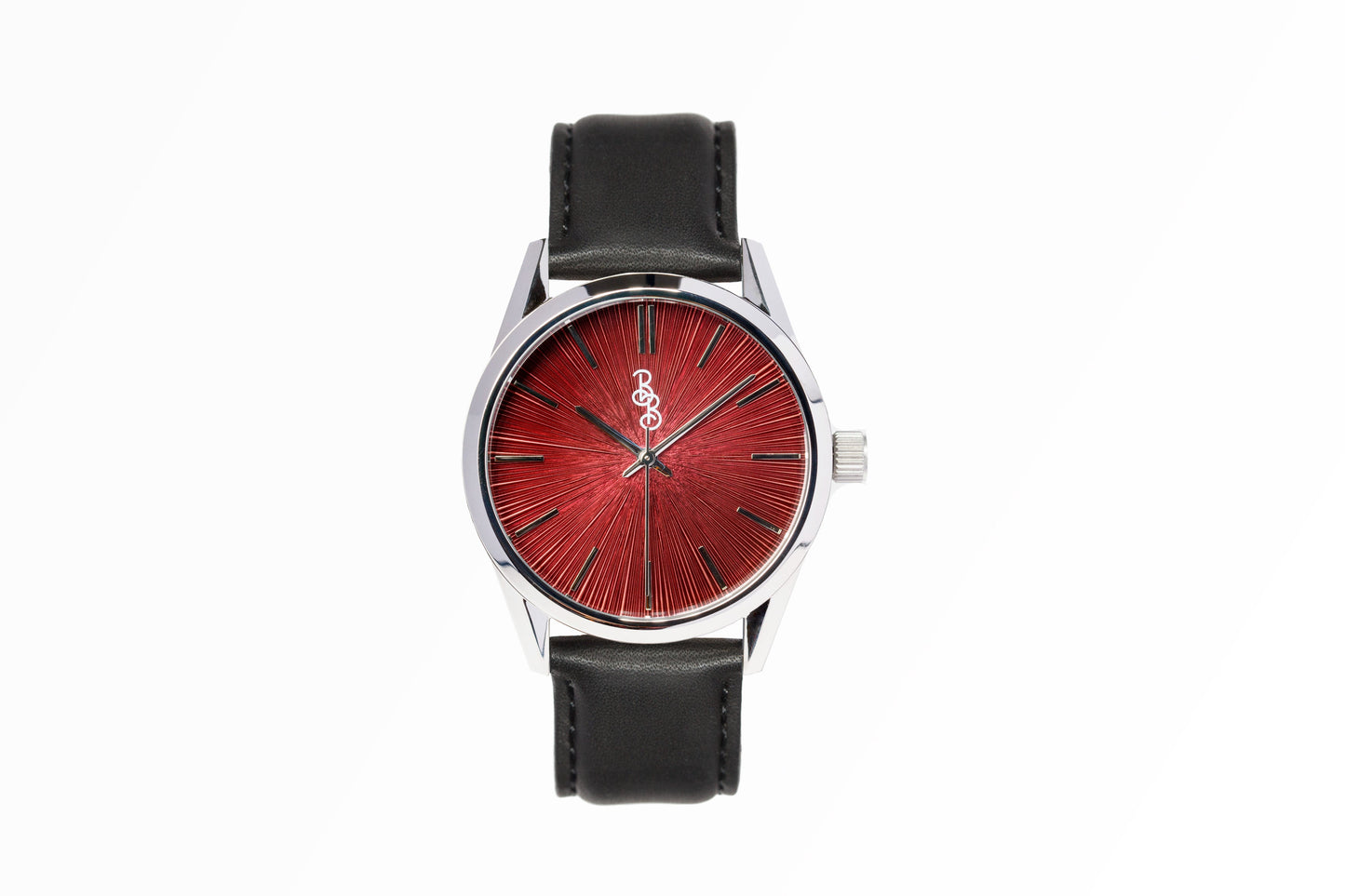 Burgundy Sunburst Watch Pro with Customizable Straps