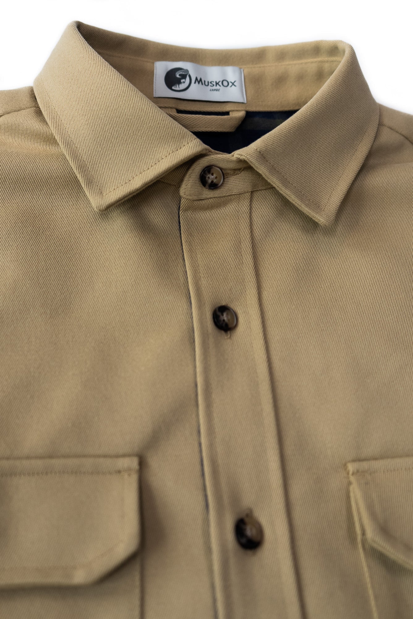 Lined Yukon Flannel Shirt Jacket Tan Heavyweight Cotton