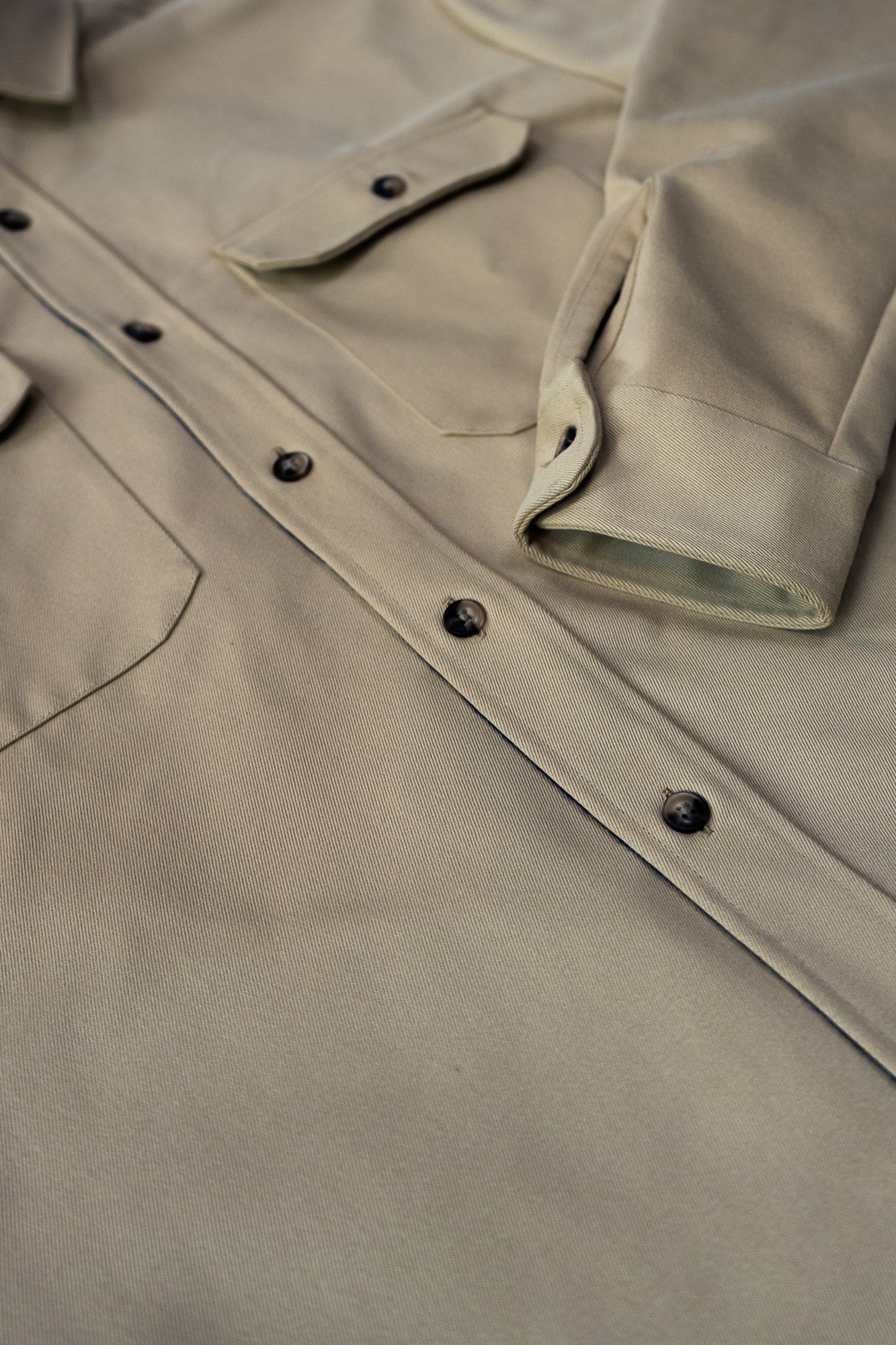 Lined Yukon Flannel Shirt Jacket Tan Heavyweight Cotton