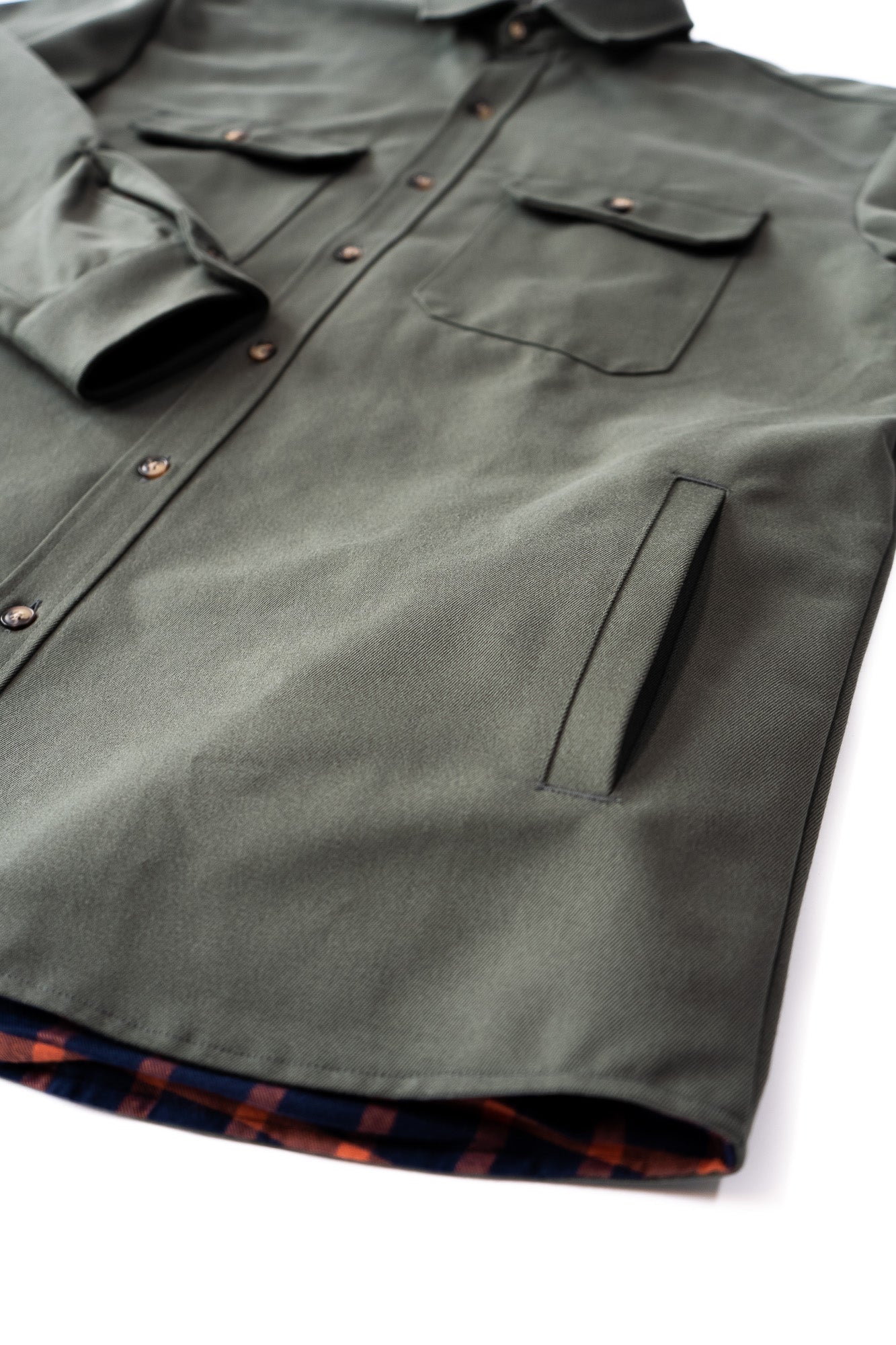 Olive Lined Yukon Flannel Shirt Jacket For Cold Weather