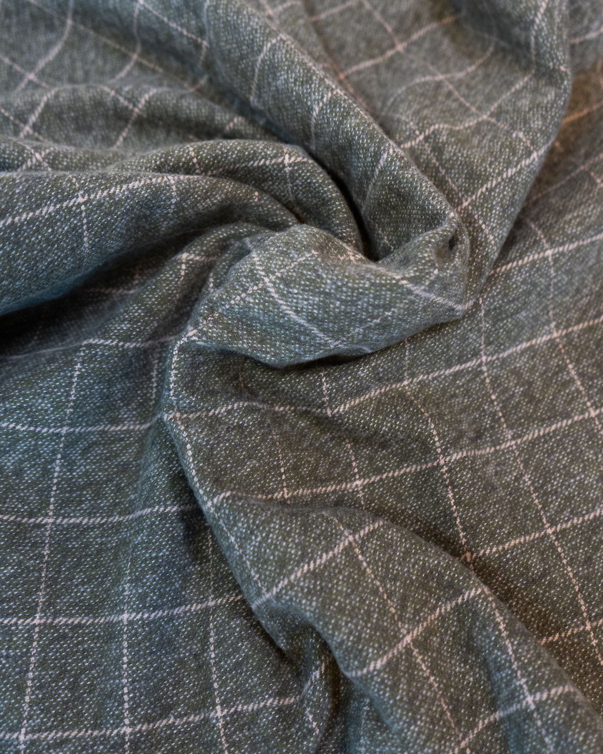 Grand Flannel Moss Green Heavyweight Cotton Shirt Classic