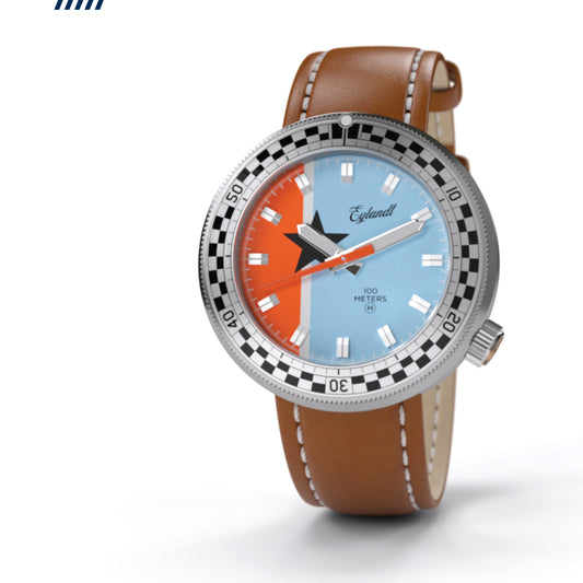The Snelway Unisex Watch With Blue Dial And Checkered Bezel