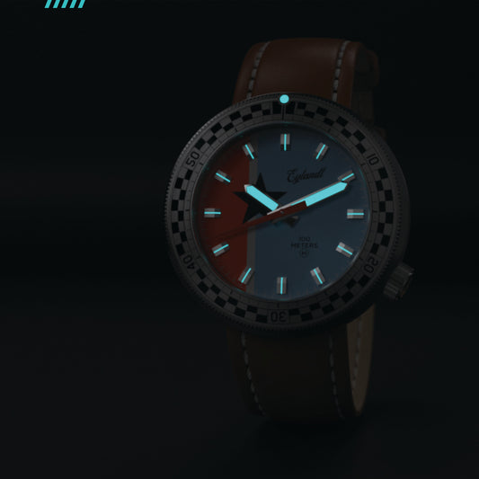 The Snelway Unisex Watch With Blue Dial And Checkered Bezel