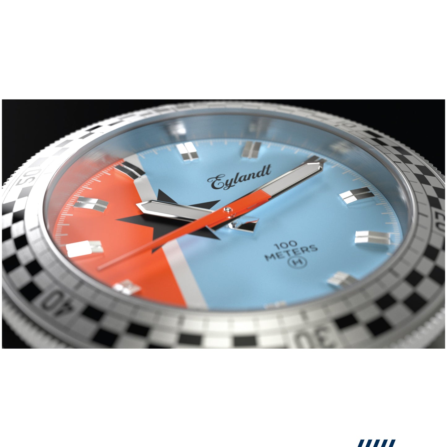 The Snelway Unisex Watch With Blue Dial And Checkered Bezel