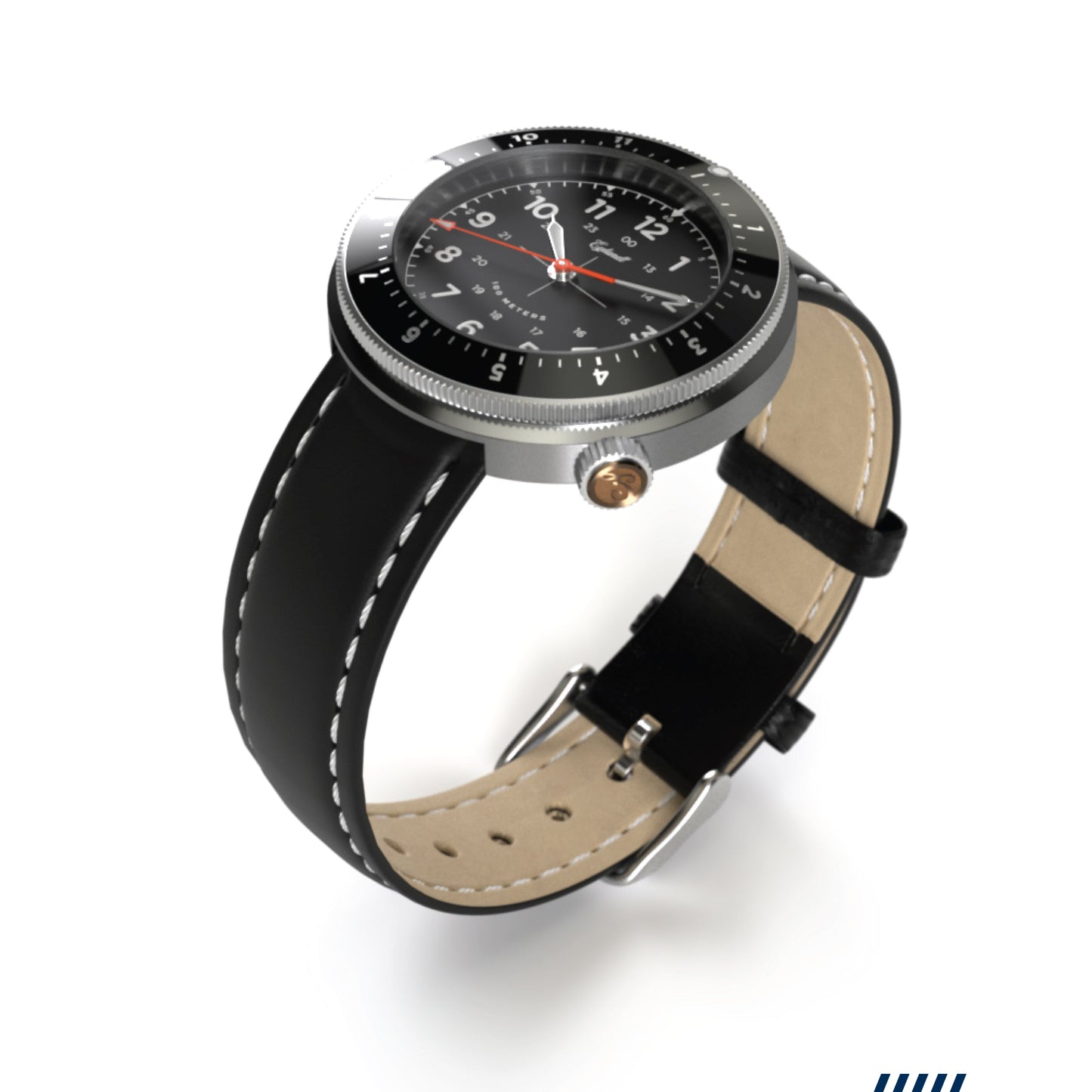 The Avenger Unisex Wristwatch Puck Design Second Time Zone