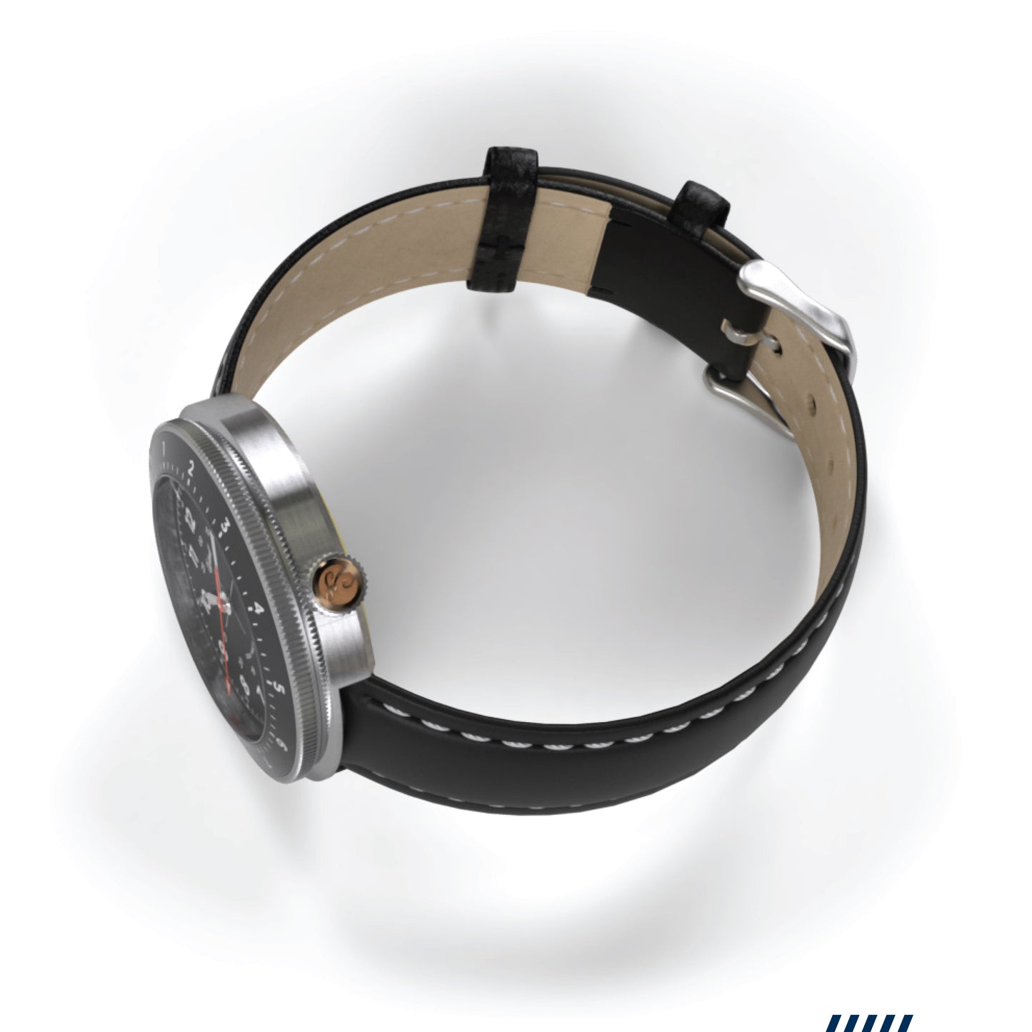 The Avenger Unisex Wristwatch Puck Design Second Time Zone