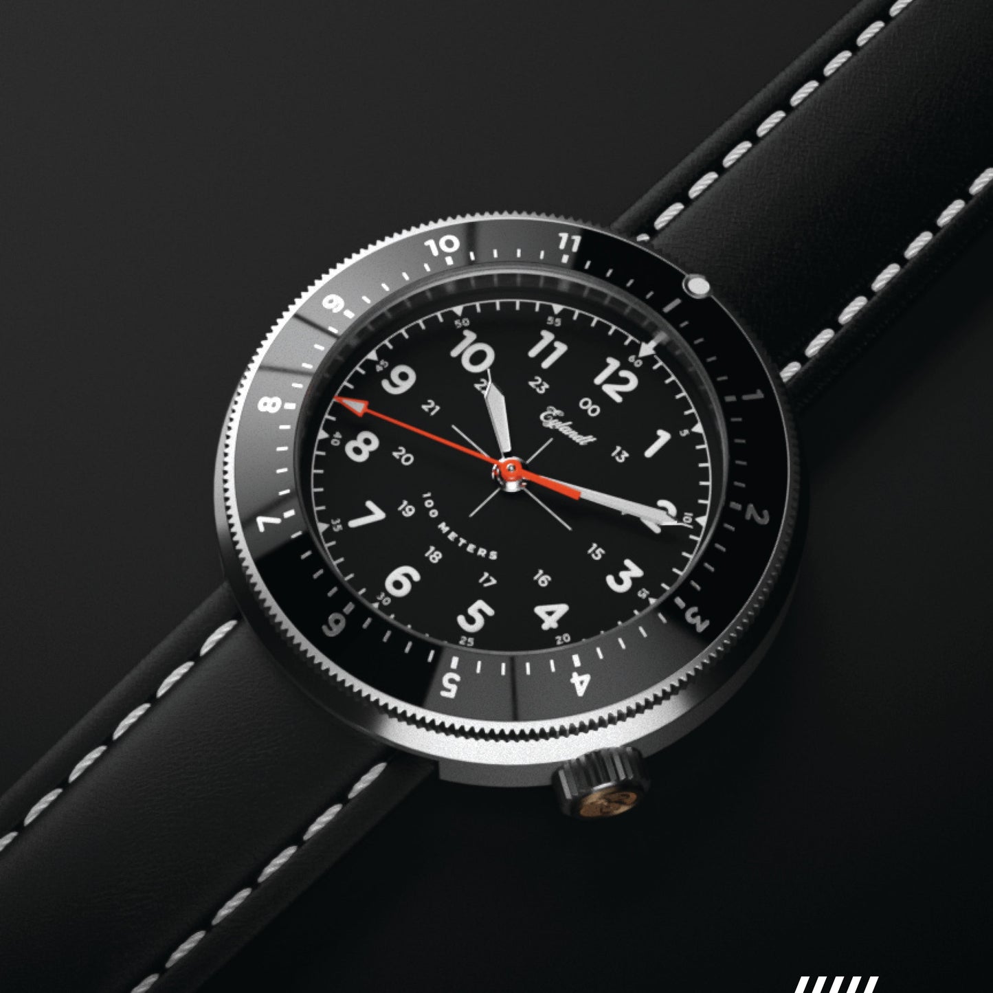 The Avenger Unisex Wristwatch Puck Design Second Time Zone