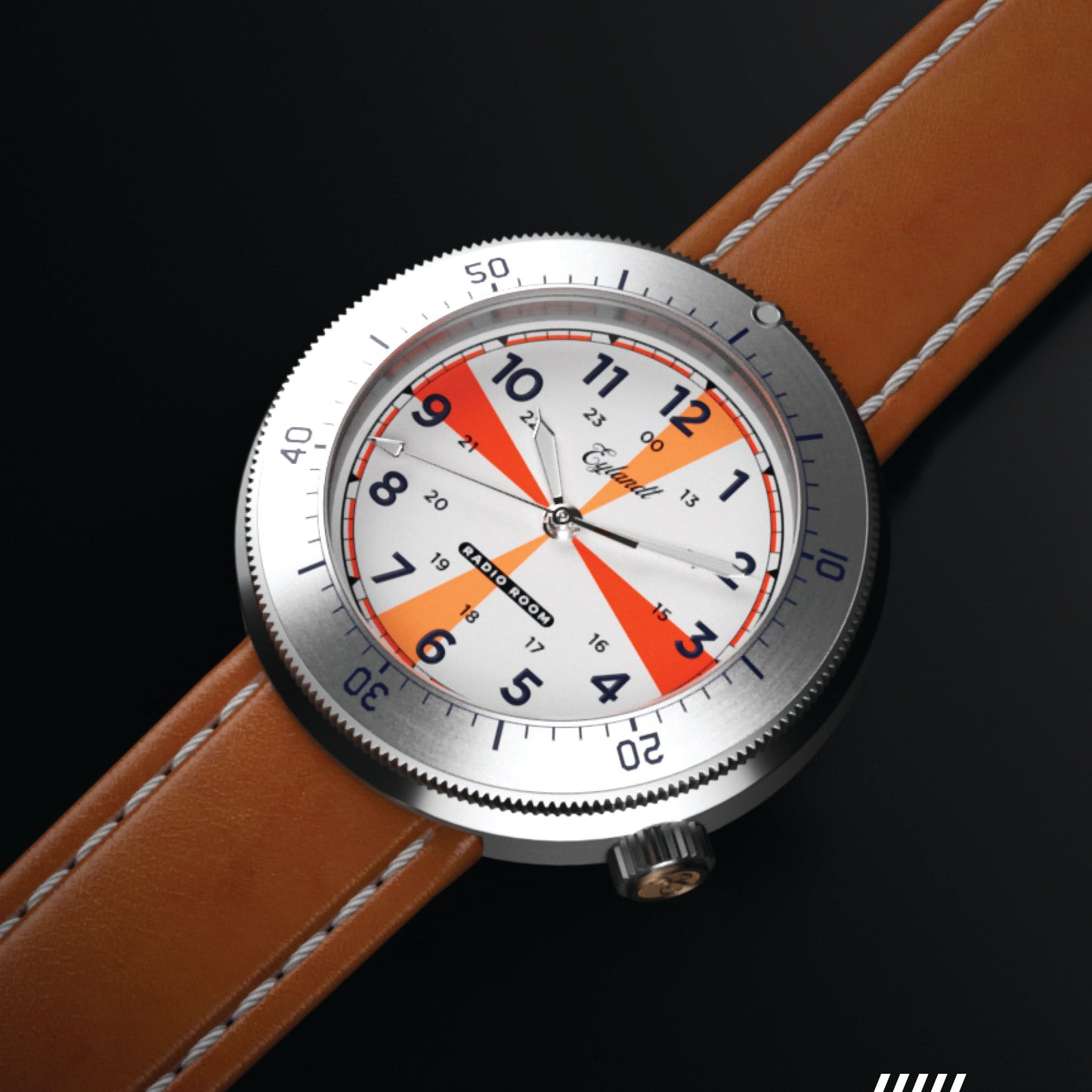 The Radio Room Maritime Lume Dial Unisex Watch Bezel