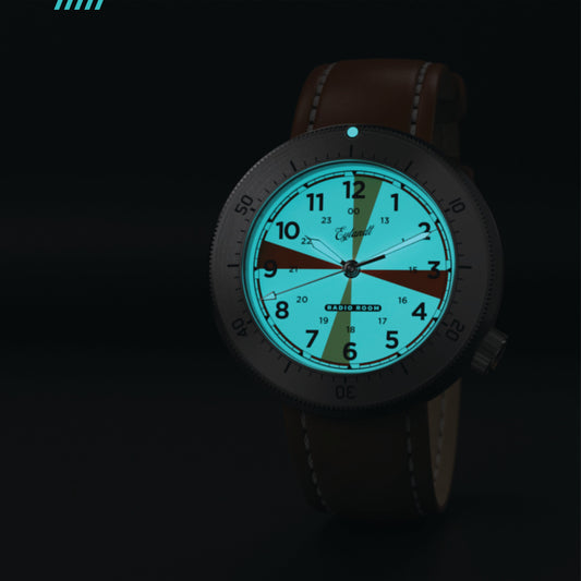 The Radio Room Maritime Lume Dial Unisex Watch Bezel