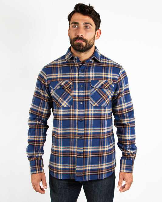 Field Grand Flannel Shirt Heavyweight Pecan Plaid for Men