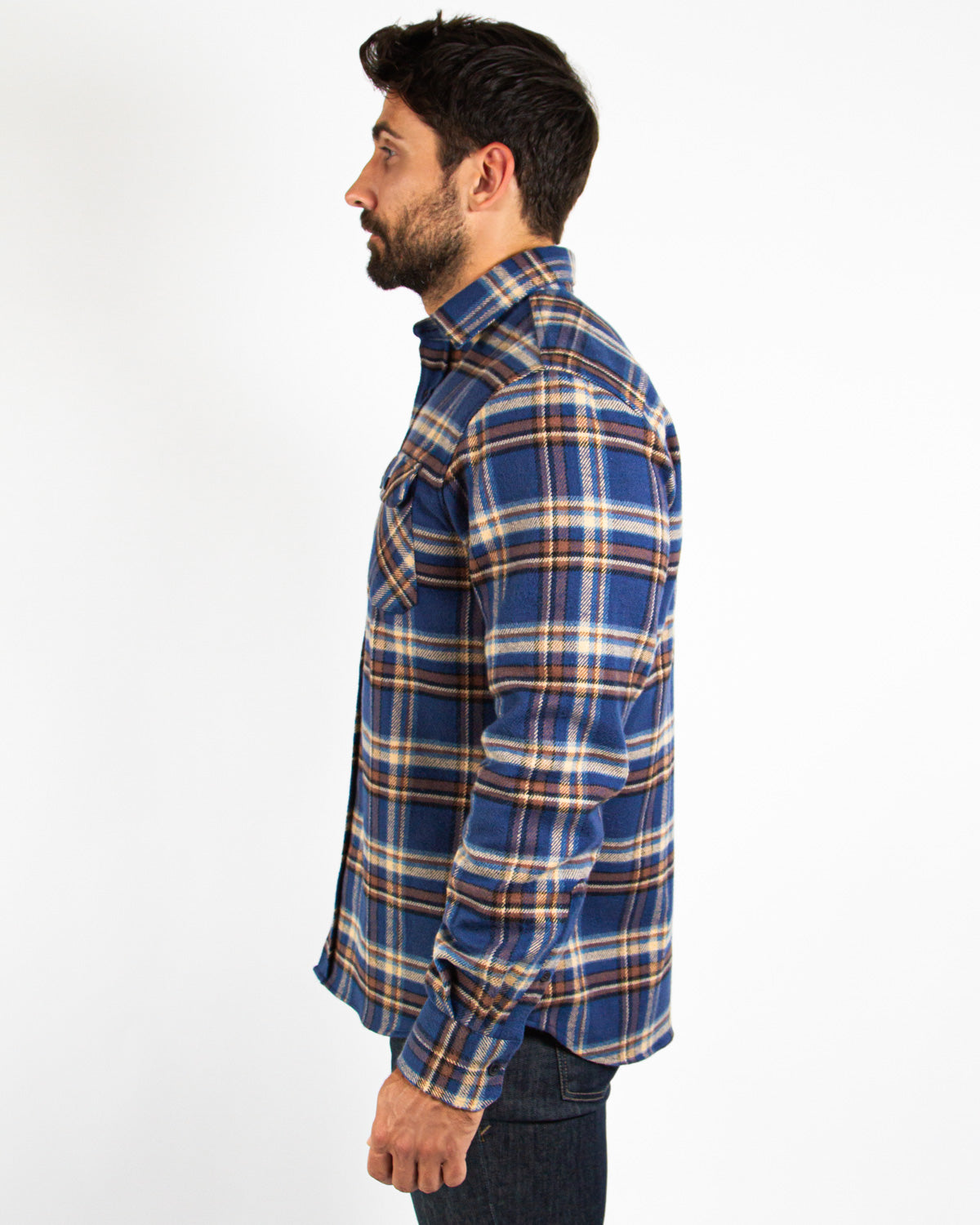Field Grand Flannel Shirt Heavyweight Pecan Plaid for Men