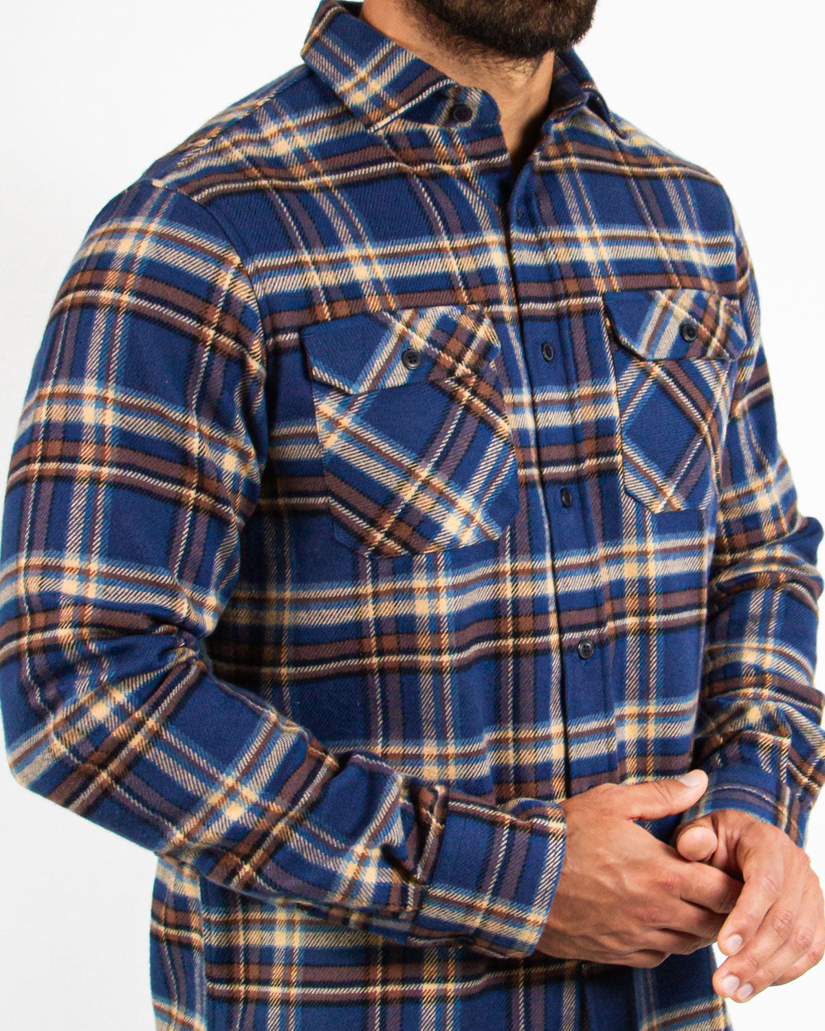 Field Grand Flannel Shirt Heavyweight Pecan Plaid for Men