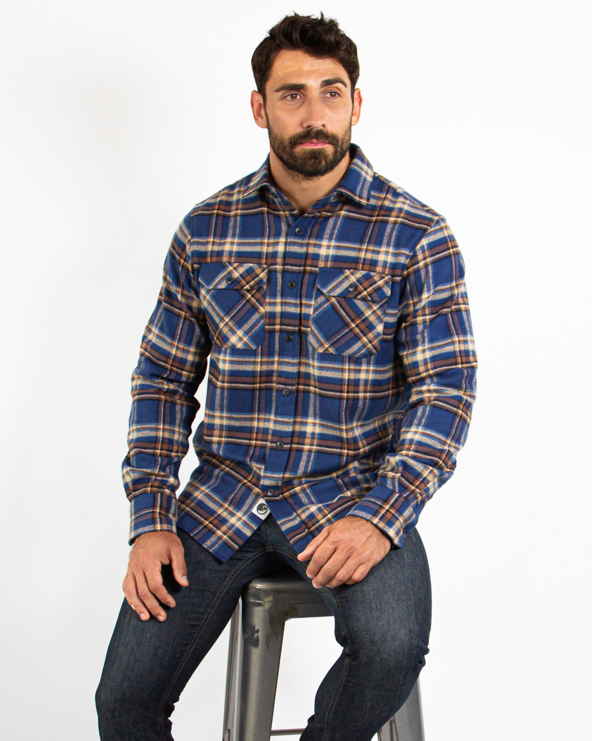 Field Grand Flannel Shirt Heavyweight Pecan Plaid for Men