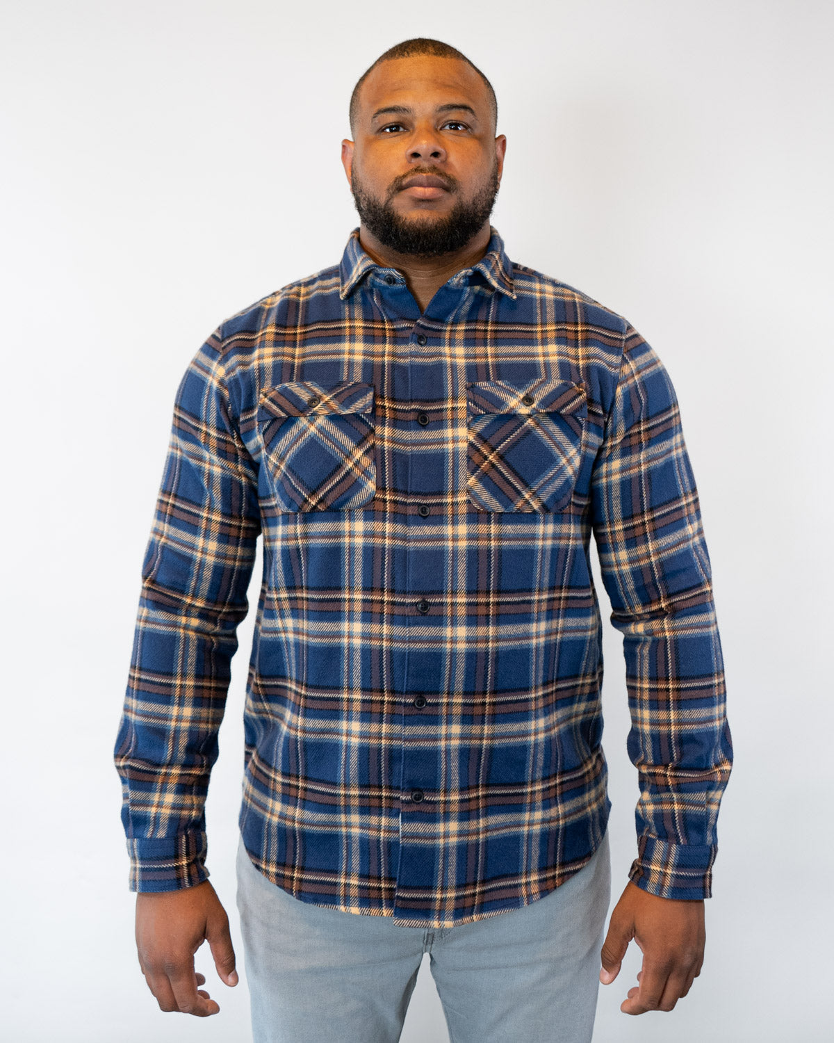 Field Grand Flannel Shirt Heavyweight Pecan Plaid for Men
