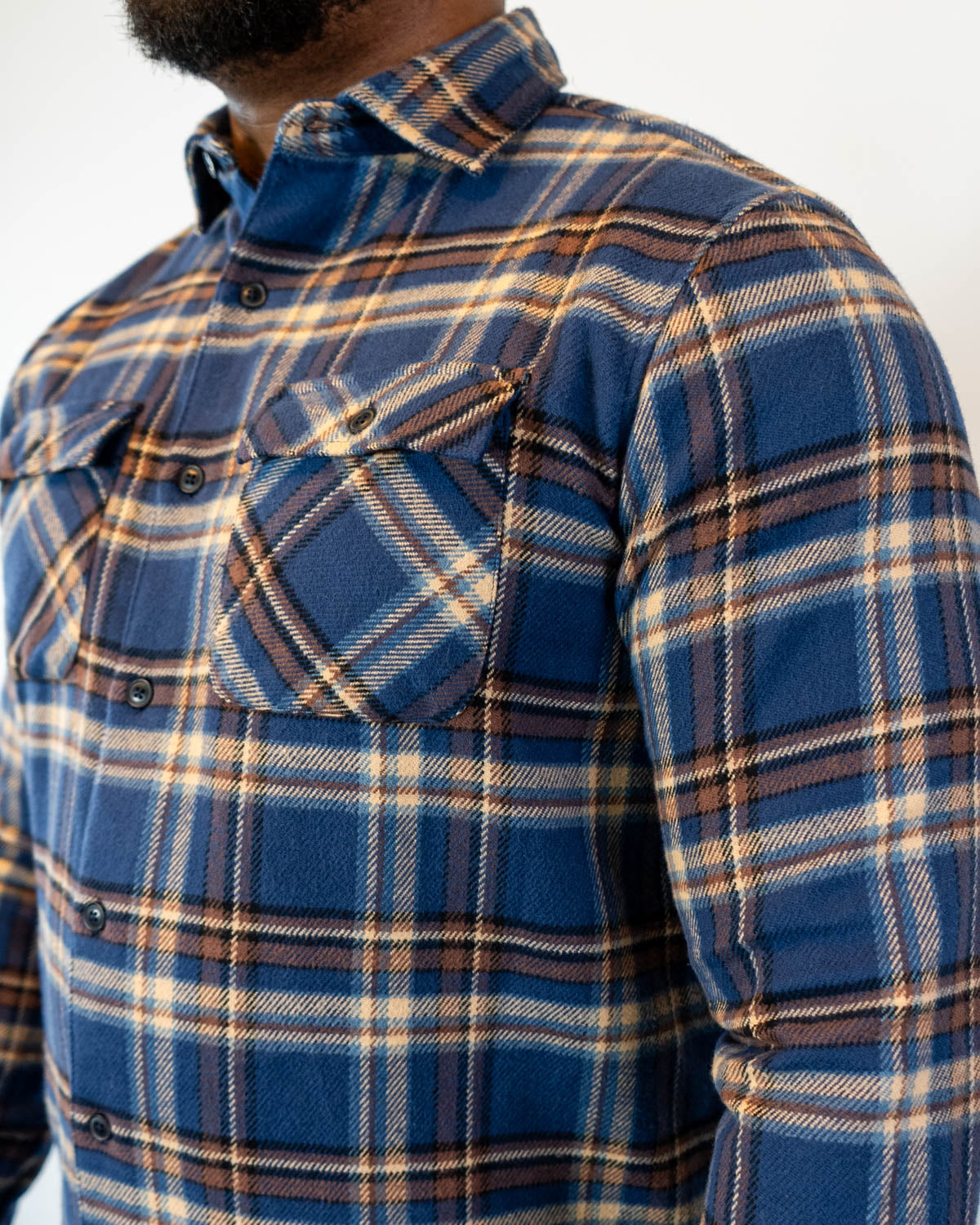 Field Grand Flannel Shirt Heavyweight Pecan Plaid for Men