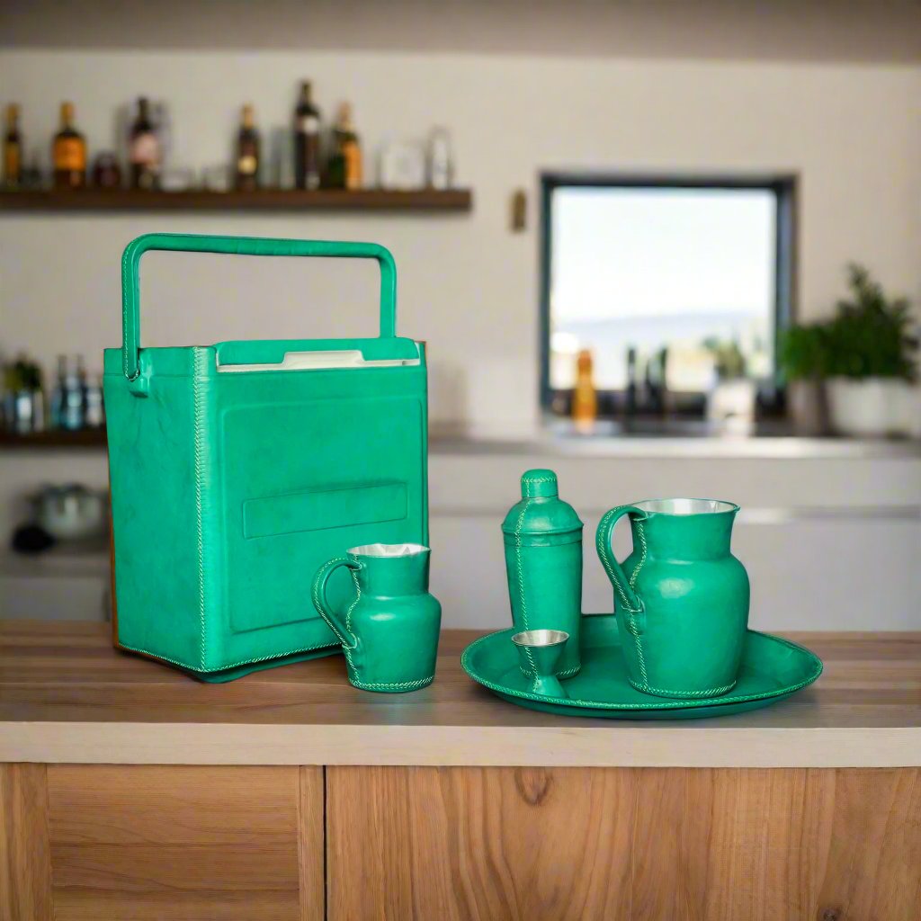 Salud | The All Leather Cocktail Shaker Collection by Bati