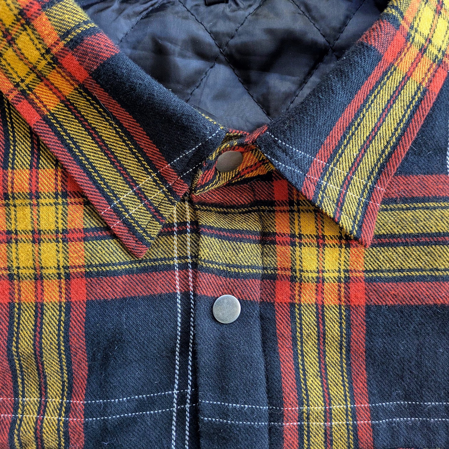 Juniper Insulated Flannel Shacket Black Red Yellow