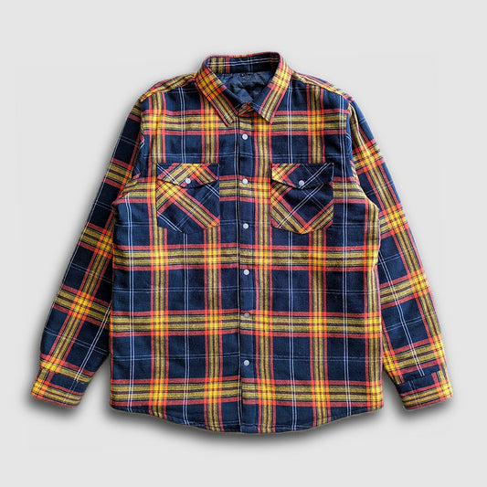 Juniper Insulated Flannel Shacket Black Red Yellow