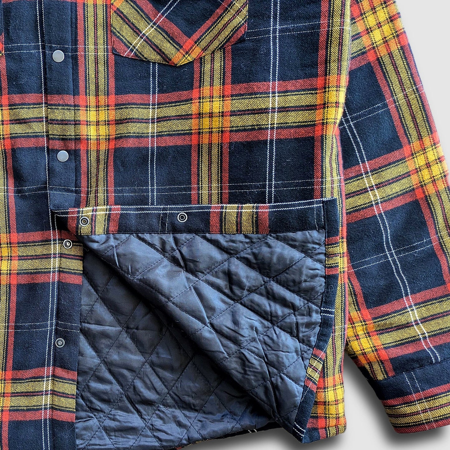 Juniper Insulated Flannel Shacket Black Red Yellow