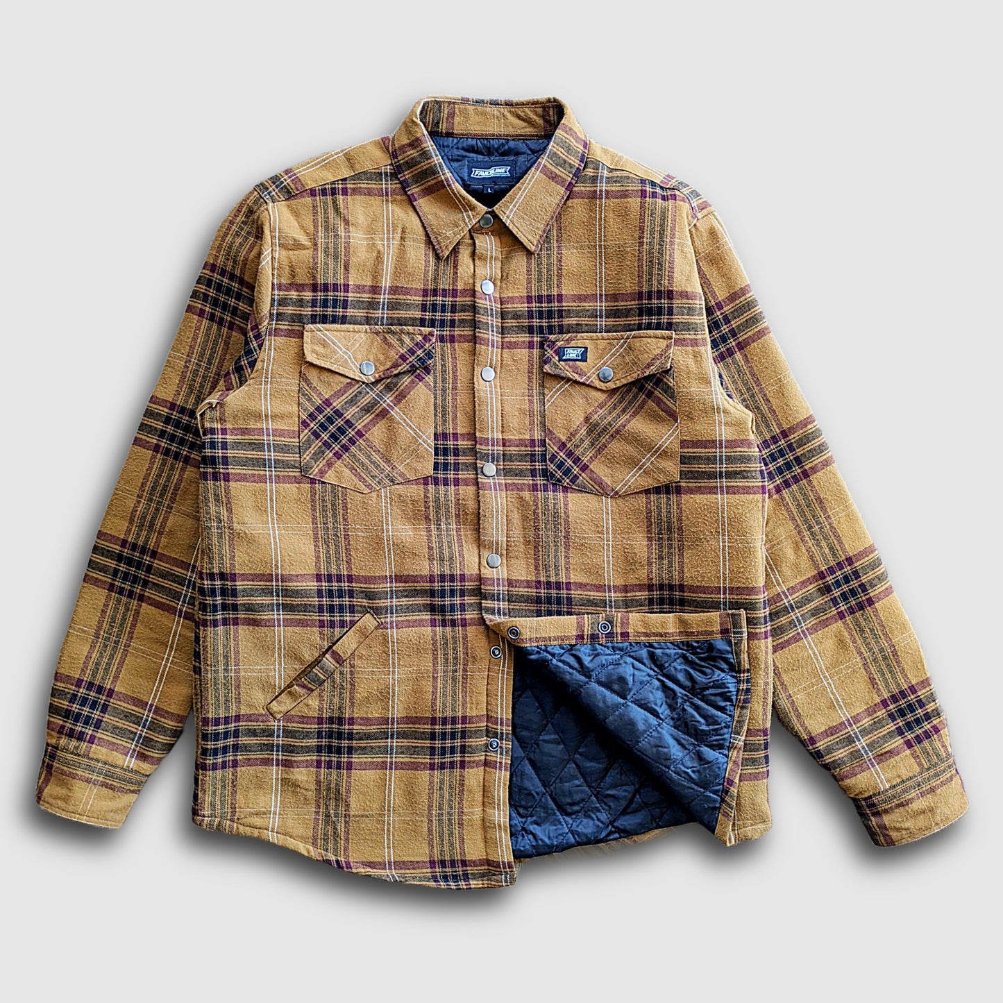 Juniper Insulated Flannel Shacket Dijon Maroon For Outdoors