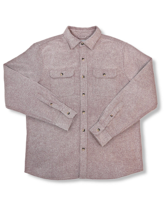 Grand Flannel Maroon Heavyweight Cotton Shirt Outdoors