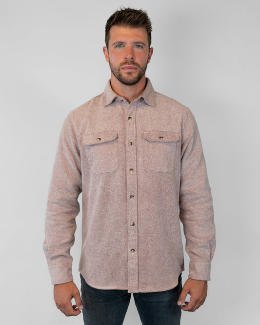 Grand Flannel Maroon Heavyweight Cotton Shirt Outdoors