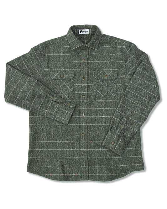 Grand Flannel Moss Green Heavyweight Cotton Shirt Classic