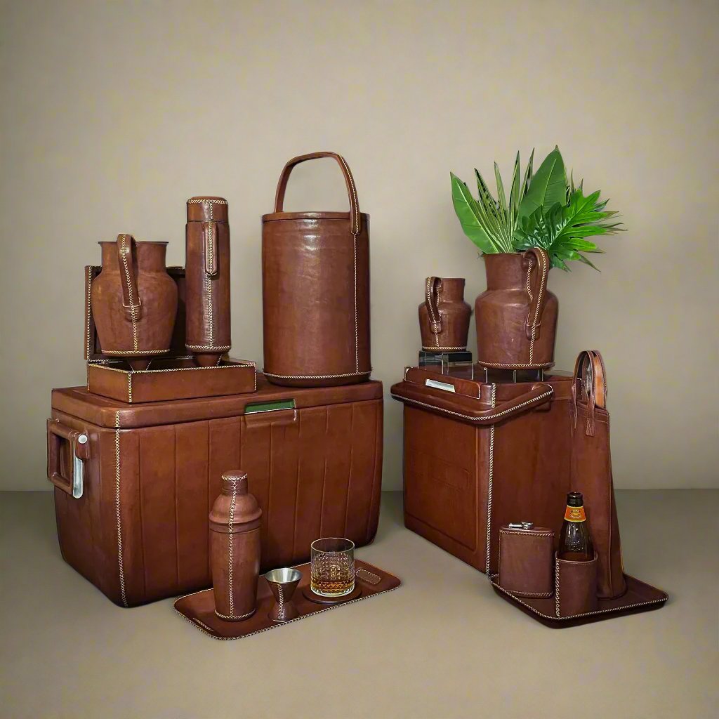 La Familia | XL Leather Cooler with Handles (46L) by Bati